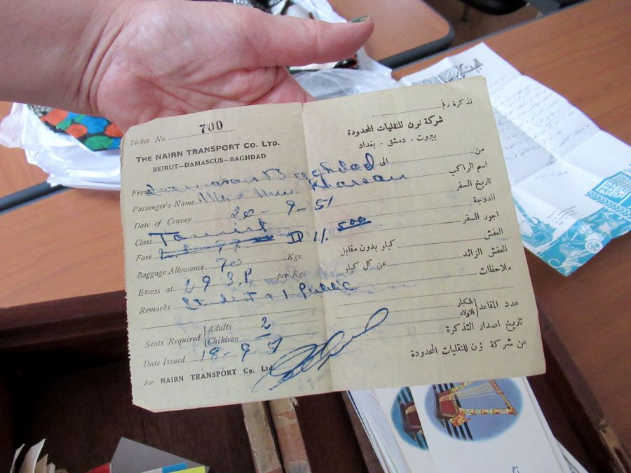 Iraqi Nairn Transport Co. Ltd old paper ticket
